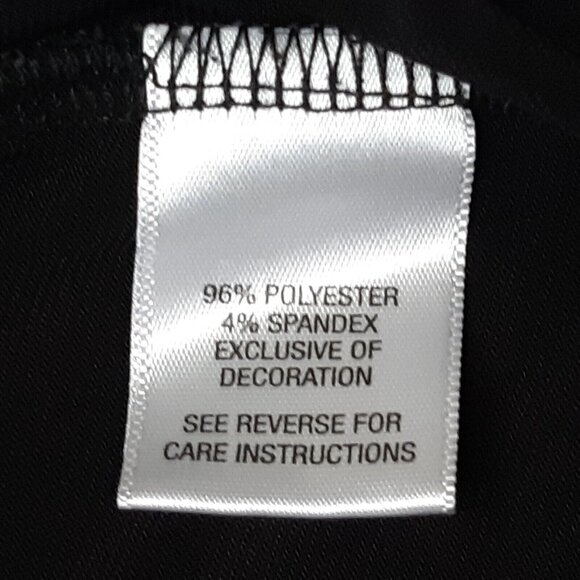 Studio Works Top Womens Large Black Ruffle Short Sleeve Stretch 39 in Chest - Picture 11 of 12